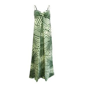 Andres Otalora Women's Arana Sweetheart Neck Maxi Dress (4, Green)